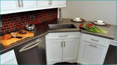 Hjørneskab til køkkenvask: Typer og valg