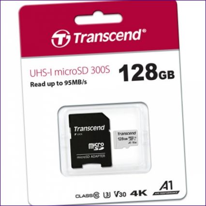 Transcend microSDXC 300S Class 10 UHS-I U3 A1 V30 128 GB